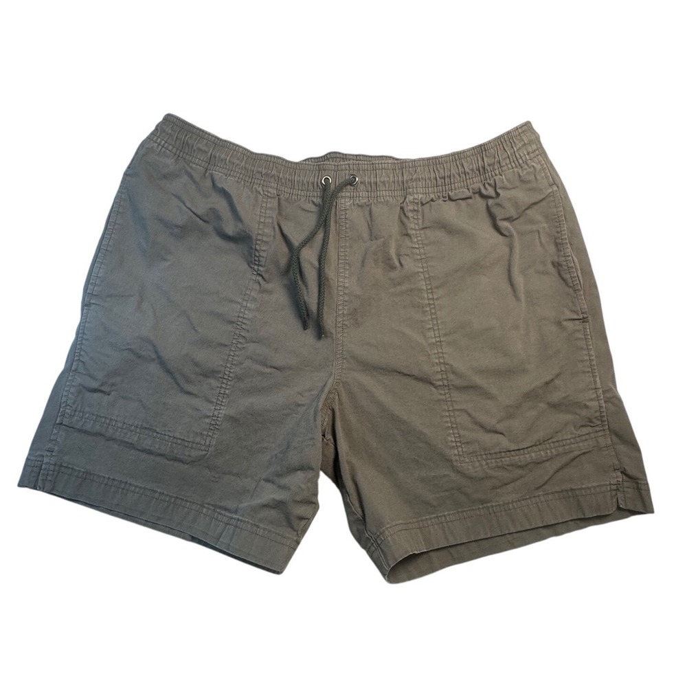Filson Camp Shorts Mens XL Charcoal Grey Elastic Waist Cotton Dry Falls 20193498